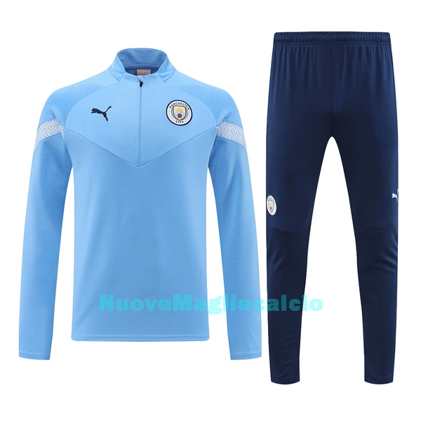 Manchester City Felpe da Allenamento Uomo 1/4-Zip 2022-23 Blu