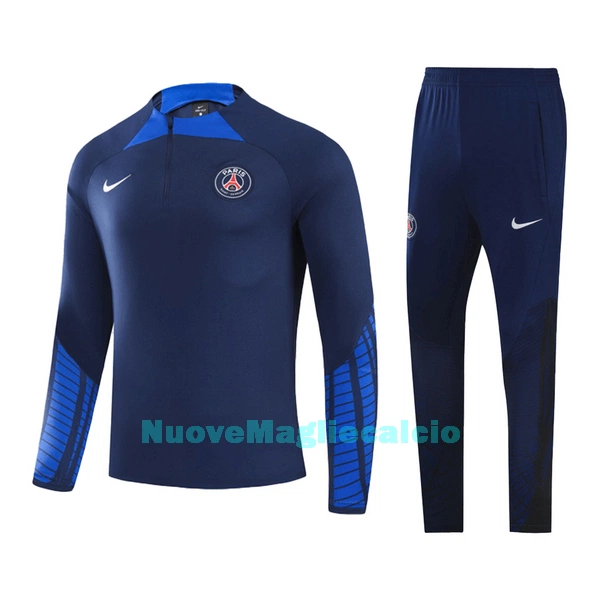 Paris Saint-Germain Felpe da Allenamento Bambino 1/4-Zip 2022-23 Navy