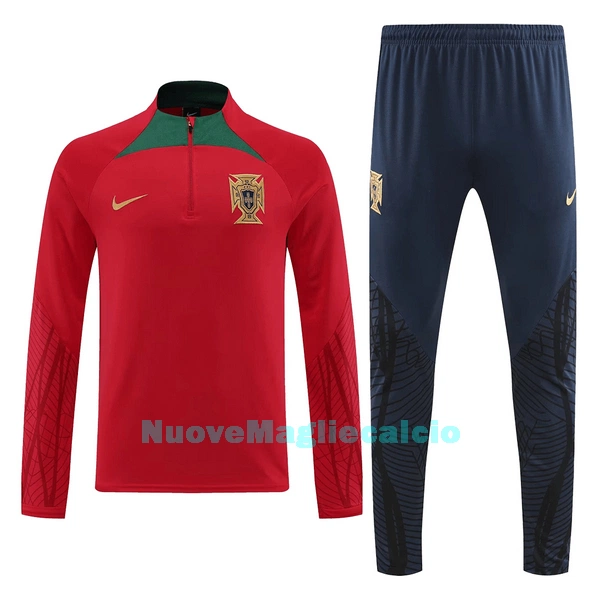 Portogallo Felpe da Allenamento Uomo 1/4-Zip 2022 Rossa