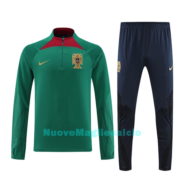 Portogallo Felpe da Allenamento Uomo 1/4-Zip 2022 Verde