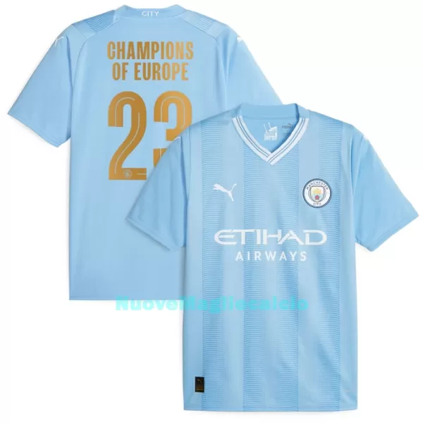 Maglia Manchester City Champions of Europe Uomo Primo 2023/24