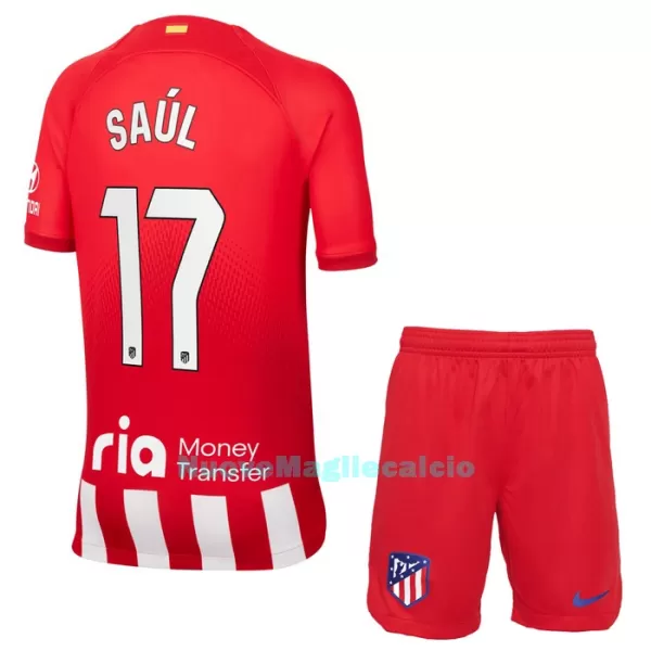 Completo calcio Atlético Madrid Saul 17 Bambino Primo 2023/24