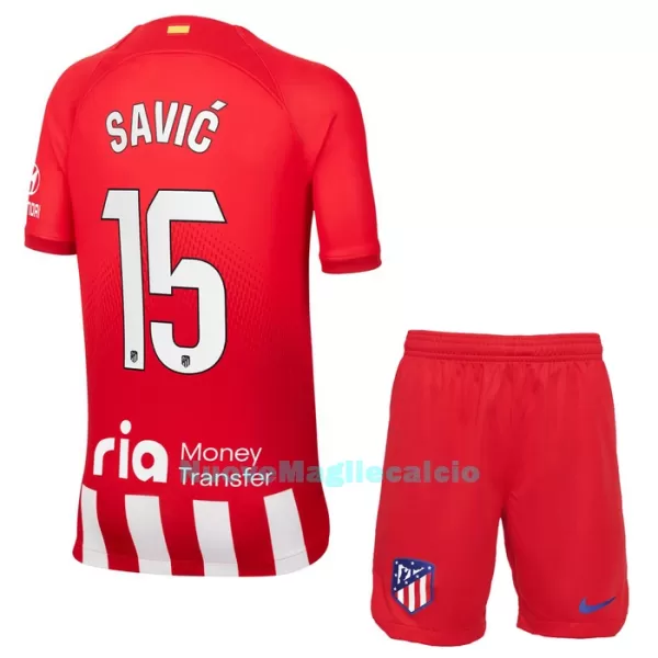 Completo calcio Atlético Madrid Savic 15 Bambino Primo 2023/24