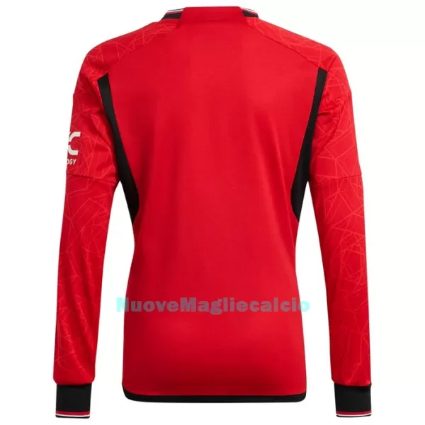 Maglia Manchester United Uomo Primo 2023/24 Maniche Lunghe