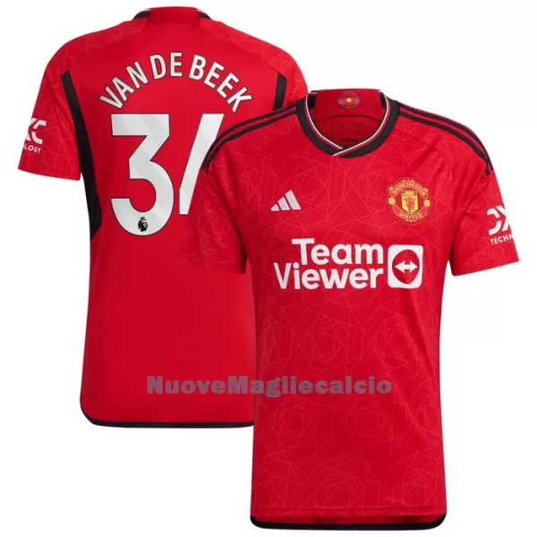 Maglia Manchester United Van De Beek 34 Uomo Primo 2023/24