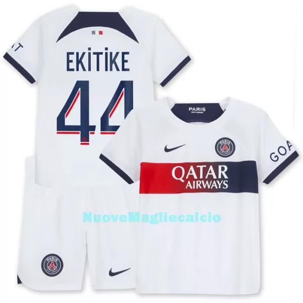 Completo calcio Paris Saint-Germain Ekitike 44 Bambino Secondo 2023/24