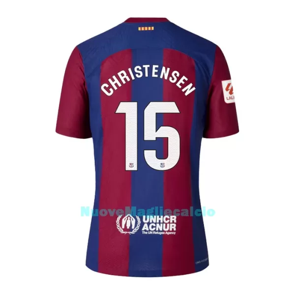 Completo calcio Barcellona Christensen 15 Bambino Primo 2023/24