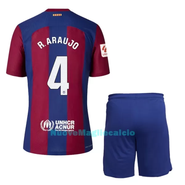 Completo calcio Barcellona R. Araujo 4 Bambino Primo 2023/24