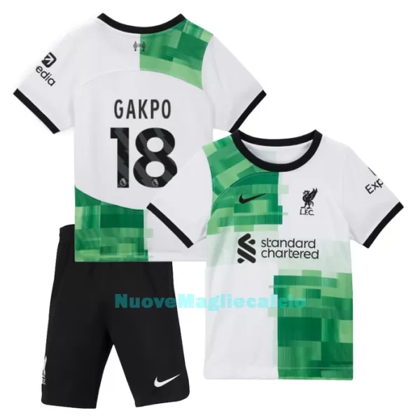 Completo calcio Liverpool Gakpo 18 Bambino Secondo 2023/24