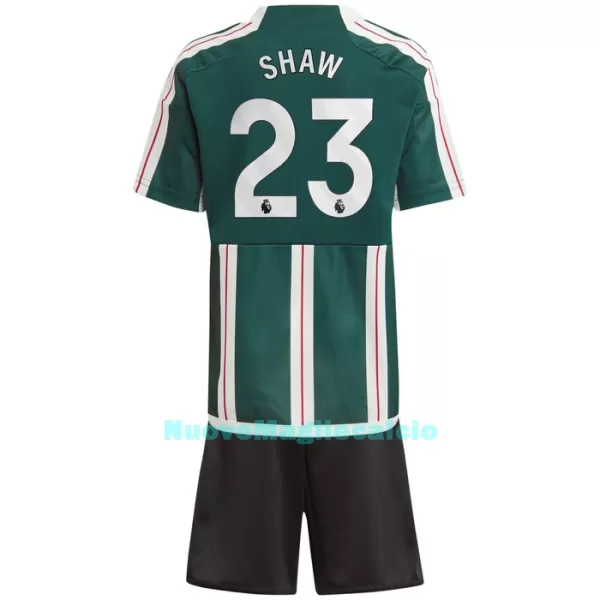 Completo calcio Manchester United Shaw 23 Bambino Secondo 2023/24