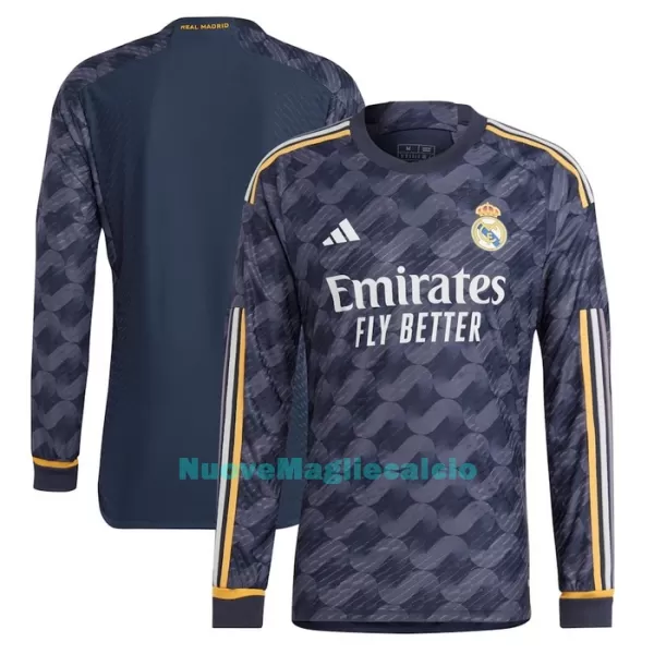 Maglia Real Madrid Uomo Secondo 2023/24 Maniche Lunghe