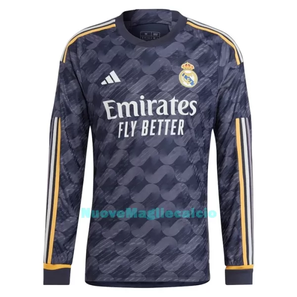 Maglia Real Madrid Uomo Secondo 2023/24 Maniche Lunghe