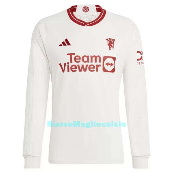 Maglia Manchester United Uomo 3rd 2023/24 Maniche Lunghe