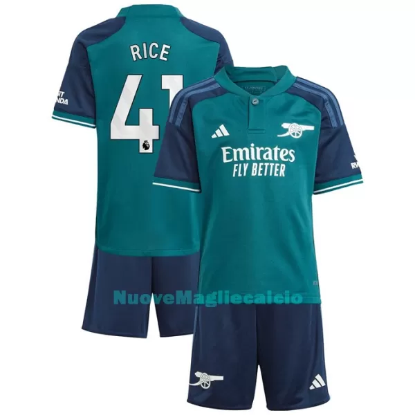 Completo calcio Arsenal Rice 41 Bambino 3rd 2023/24