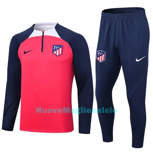 Atlético Madrid Tute Felpe da Allenamento Uomo 1/4-Zip 2023/24 Rossa