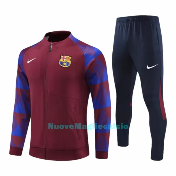 Barcellona Tute da giacca da allenamento Uomo 1/4-Zip 2023/24 Rossa