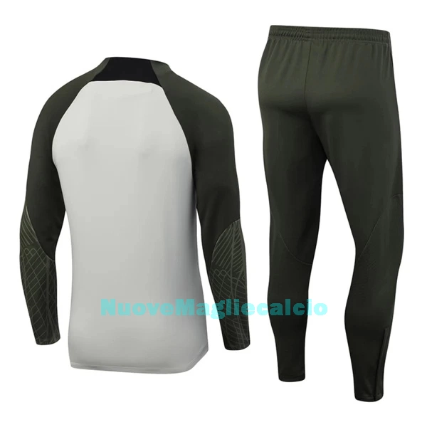 Barcellona Tute Felpe da Allenamento Uomo 1/4-Zip 2023/24 Grigio