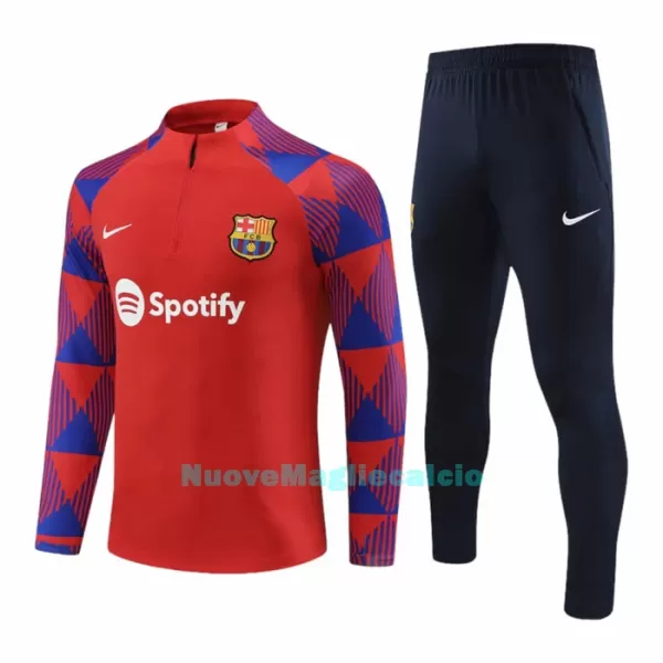 Barcellona Tute Felpe da Allenamento Uomo 1/4-Zip 2023/24 Rossa