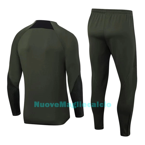 Barcellona Tute Felpe da Allenamento Uomo 1/4-Zip 2023/24 Verde