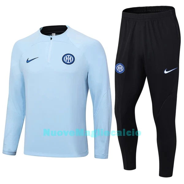 Inter Milan Tute Felpe da Allenamento Uomo 1/4-Zip 2023/24 Blu