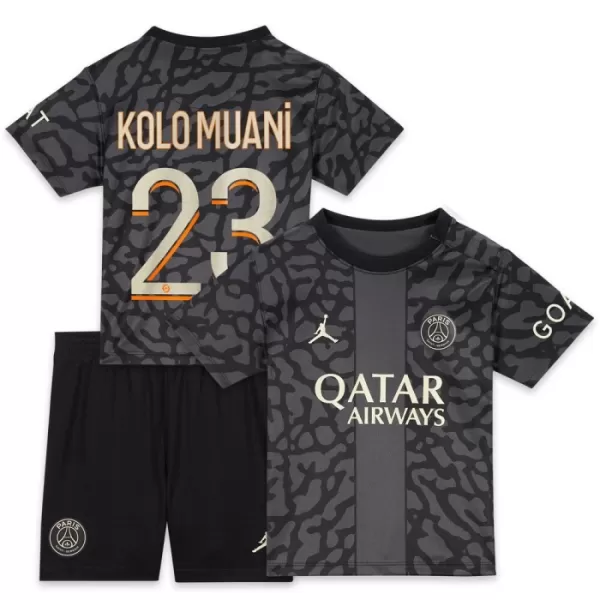 Completo calcio Paris Saint-Germain Kolo Muani 23 Bambino 3rd 2023/24