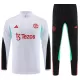 Manchester United Felpe da Allenamento Bambino 1/4-Zip 2023/24 Bianca