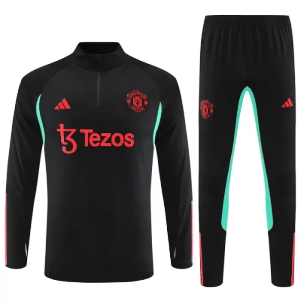 Manchester United Felpe da Allenamento Uomo 1/4-Zip 2023/24 Nera