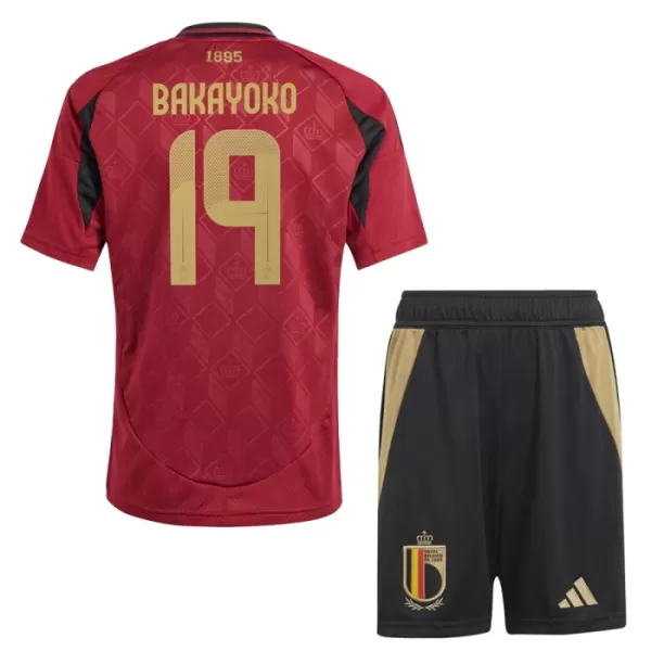 Completo calcio Belgio Bakayoko 19 Bambino Primo Euro 2024