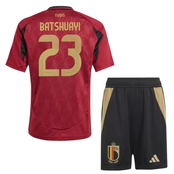 Completo calcio Belgio Batshuayi 23 Bambino Primo Euro 2024