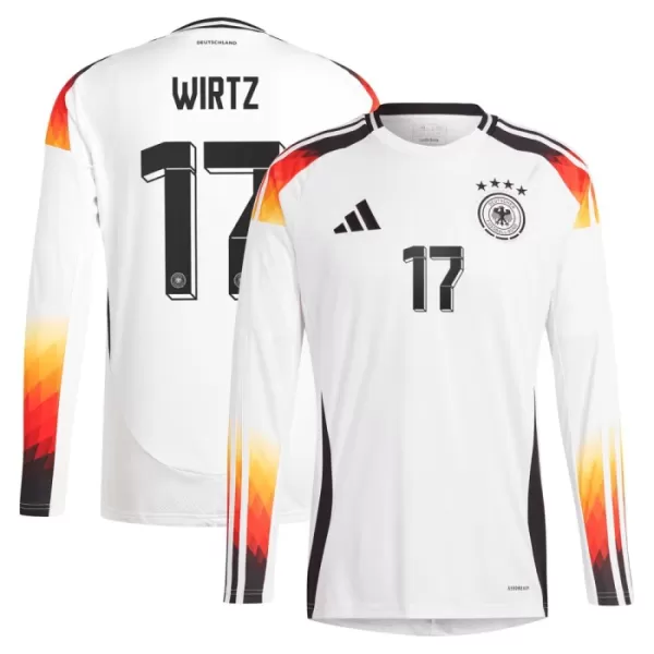 Maglia Germania Wirtz 17 Uomo Primo Euro 2024 Maniche Lunghe