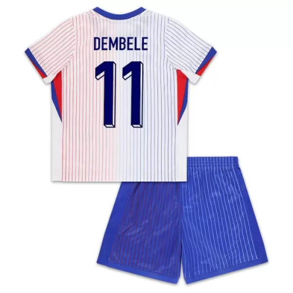 Completo calcio Francia Dembele 11 Bambino Secondo Euro 2024