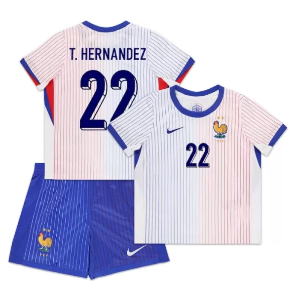 Completo calcio Francia T. Hernandez 22 Bambino Secondo Euro 2024