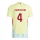 Maglia Spagna Martin Zubimendi 4 Uomo Secondo Euro 2024