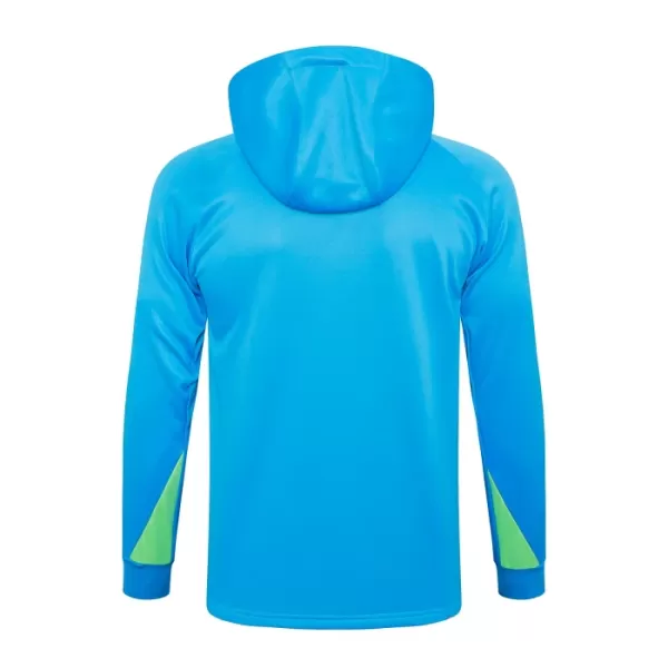 Brasile Hoodie Felpe da Allenamento Bambino 1/4-Zip 2024/25 Blu