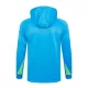 Brasile Hoodie Felpe da Allenamento Bambino 1/4-Zip 2024/25 Blu