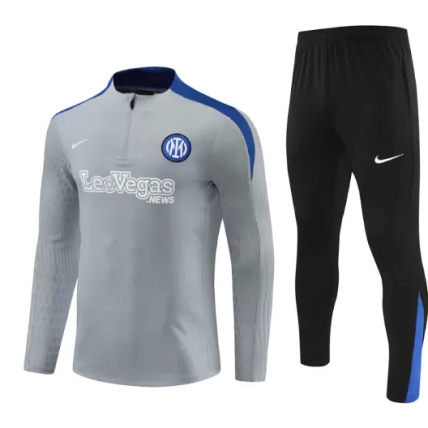 Inter Milan Felpe da Allenamento Bambino 1/4-Zip 2024/25 Grigia