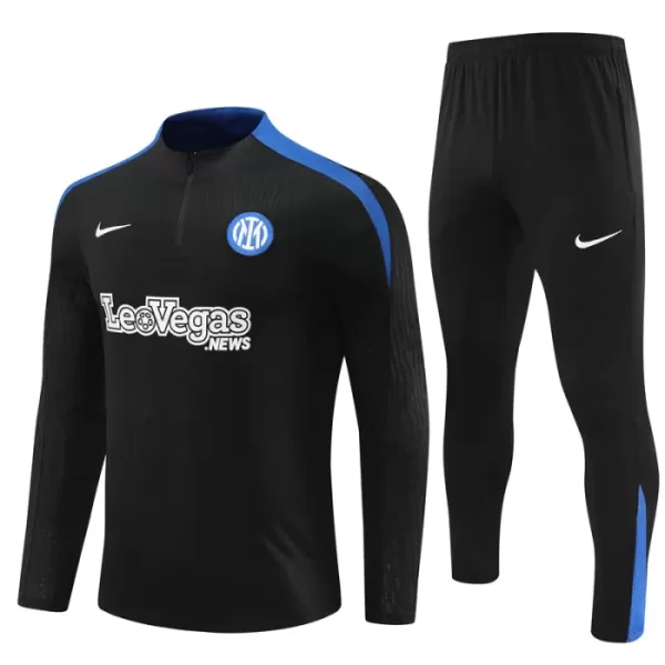 Inter Milan Felpe da Allenamento Bambino 1/4-Zip 2024/25 Nera