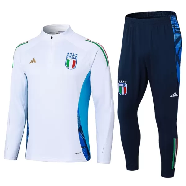 Italia Felpe da Allenamento Bambino 1/4-Zip 2024/25 Bianca