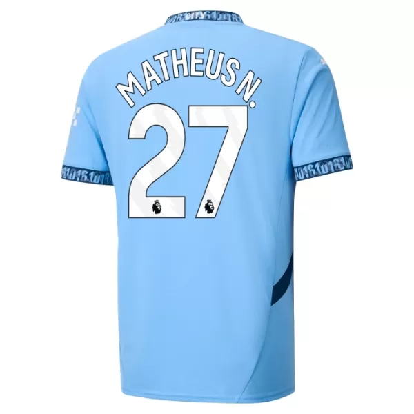 Completo calcio Manchester City Matheus Nunes 27 Bambino Primo 2024/25