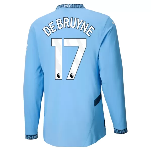 Maglia Manchester City De Bruyne 17 Uomo Primo 2024/25 Maniche Lunghe