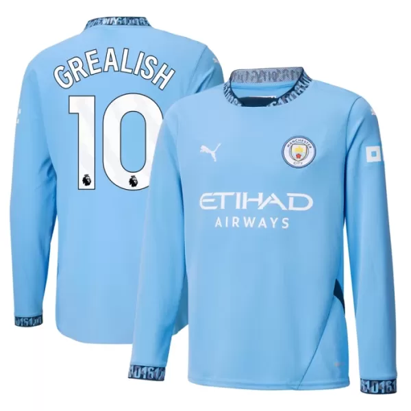 Maglia Manchester City Grealish 10 Uomo Primo 2024/25 Maniche Lunghe