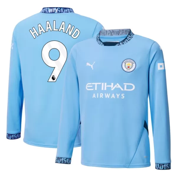 Maglia Manchester City Haaland 9 Uomo Primo 2024/25 Maniche Lunghe