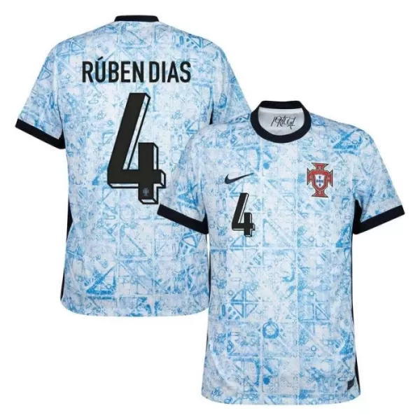 Maglia Portogallo Rúben Dias 4 Uomo Secondo Euro 2024