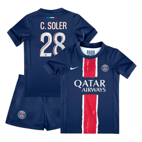 Completo calcio Paris Saint-Germain Carlos Soler 28 Bambino Primo 2024/25