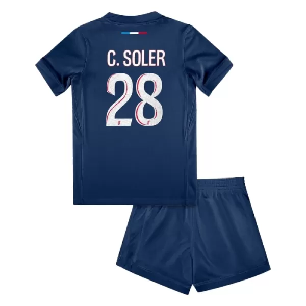 Completo calcio Paris Saint-Germain Carlos Soler 28 Bambino Primo 2024/25