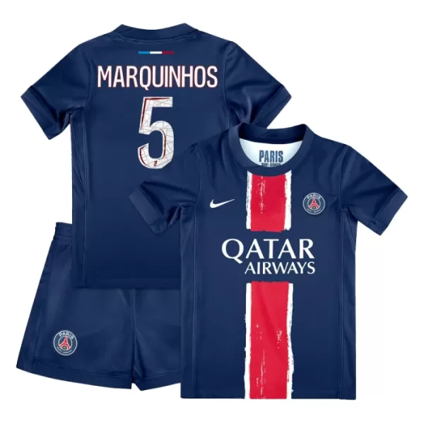 Completo calcio Paris Saint-Germain Marquinhos 5 Bambino Primo 2024/25