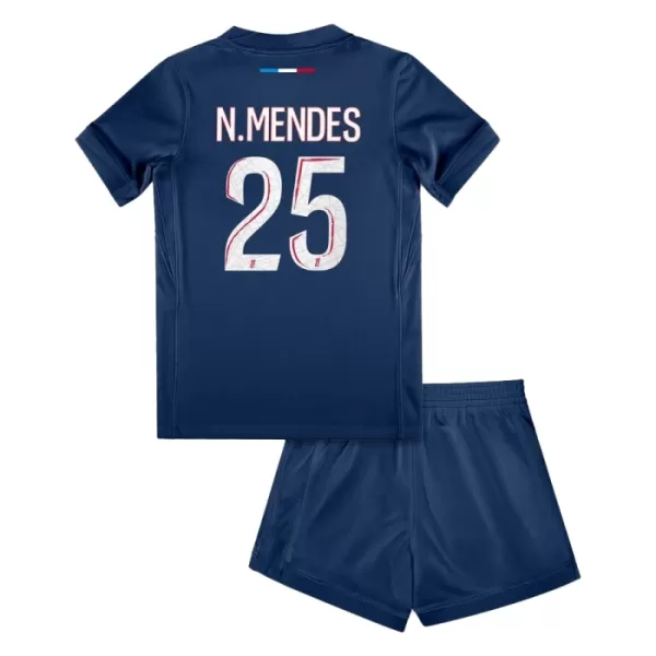 Completo calcio Paris Saint-Germain Nuno Mendes 25 Bambino Primo 2024/25