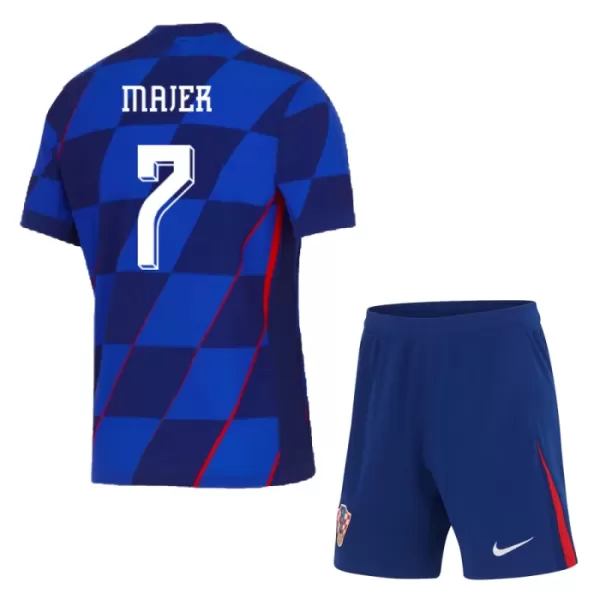 Completo calcio Croazia Majer 7 Bambino Secondo Euro 2024