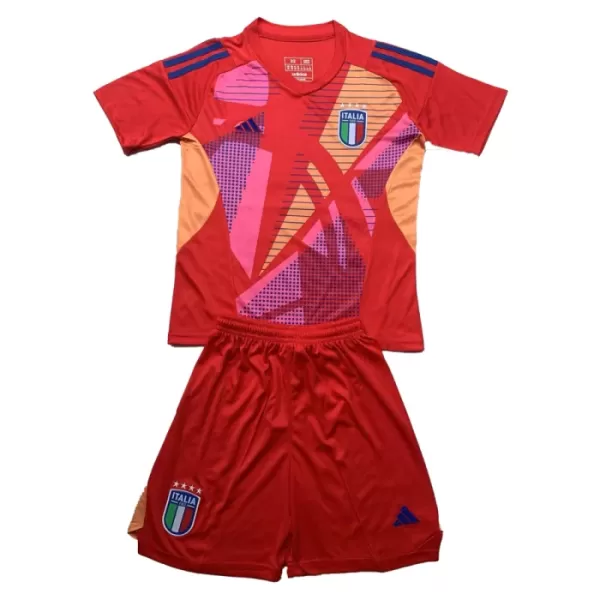 Completo calcio Portiere Italia Bambino Euro 2024 Rossa