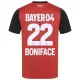 Completo calcio Bayer Leverkusen Victor Boniface 22 Bambino Primo 2024/25